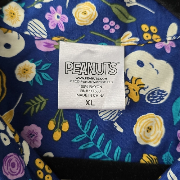 Men's Peanuts Short Sleeves Woven Shirt Size XL - Picture 12 of 14
